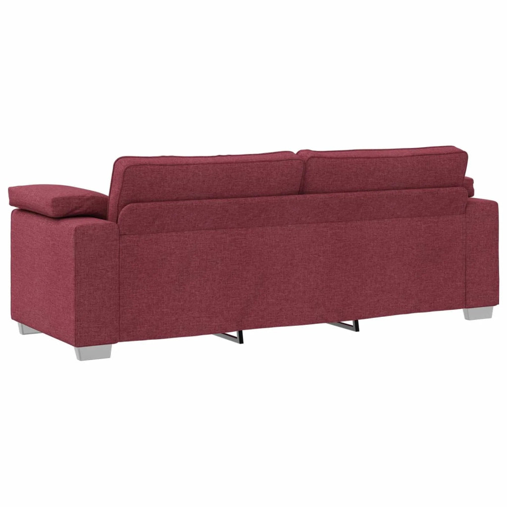 Divano 3-Persone Rosso Vino 220 cm Tessuto 4105240