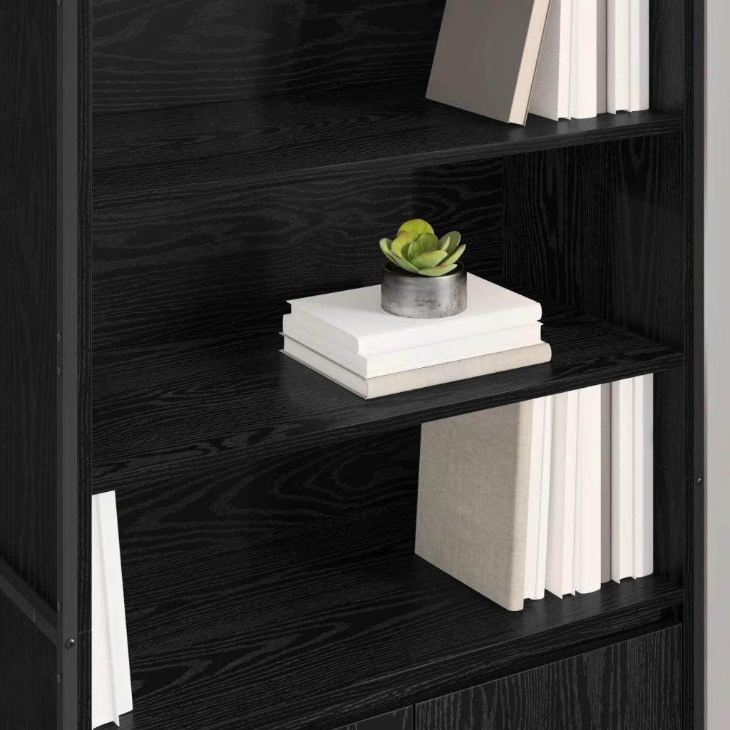 Armadi alti 2 pcs Rovere Nero 79 x 36 x 200 cm