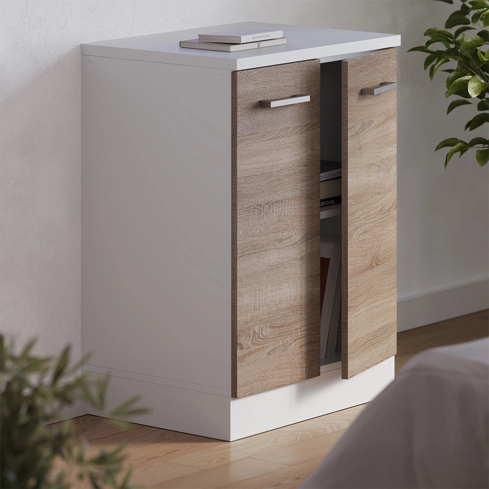 Mobile per mansarda Rion Sonoma/Bianco 60 x 83.8 cm senza inclinazione con 2 ante Vicco