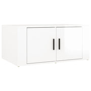 Tavolino da salotto | Tavolino da caff¨¨ | Tavolino da Soggiorno Bianco Lucido 80x50x36cm Legno Multistrato
