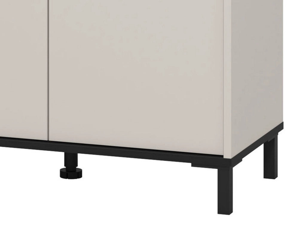 Mobile Portascarpe Orotelli, Scarpiera un Cassetto, 118.5x40x109.5h cm Beige
