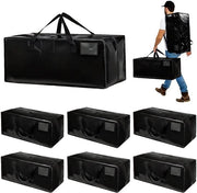 Verhuistas per auto con 6 sacchetti, 90 l, impermeabili, con cinturino, chiusura a cerniera e maniglie robuste, borsa a spalla per la conservazione di abbigliamento e accessori, nero