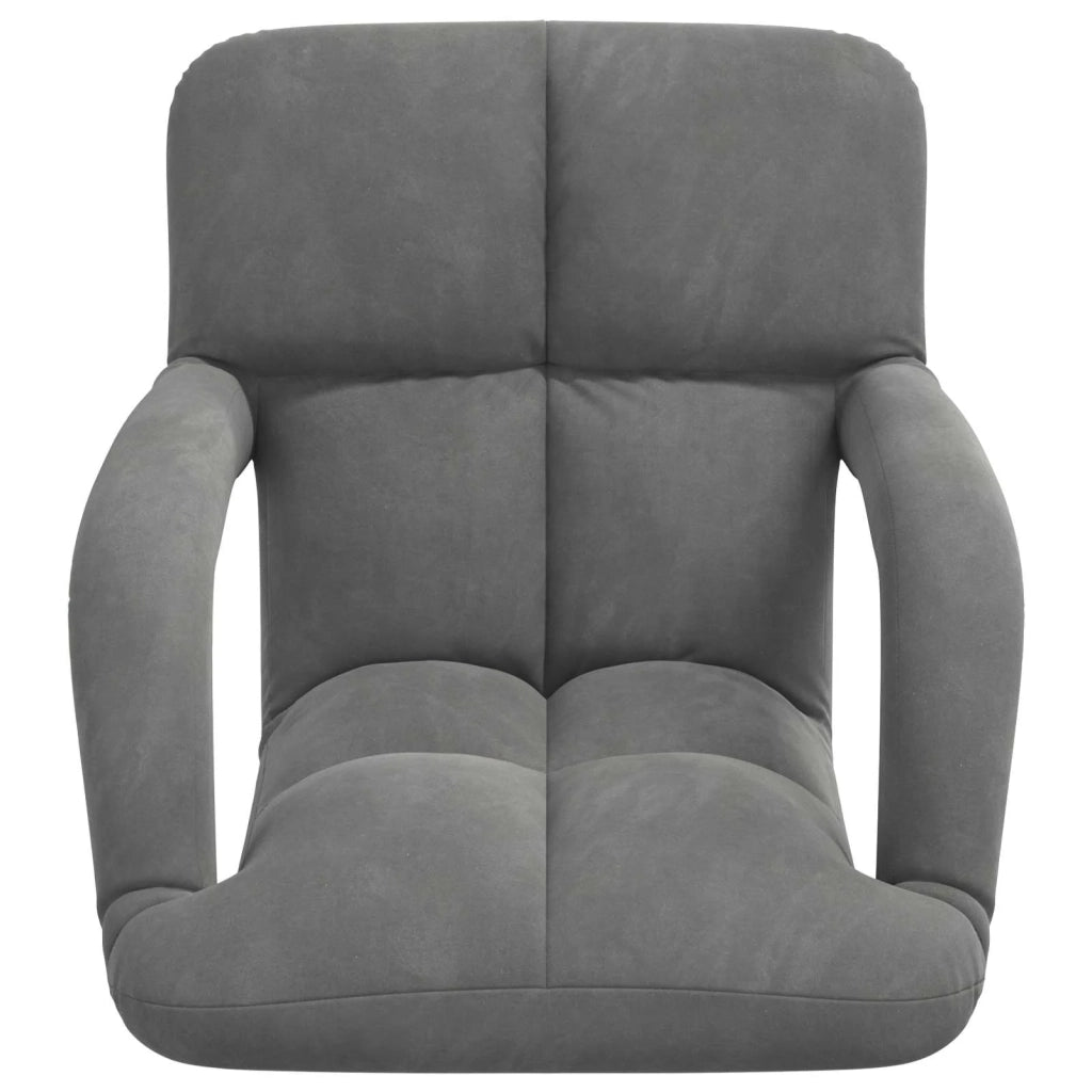 Sedia da Pavimento Grigio scuro 58 x 62 x 58 cm Velluto 42028134