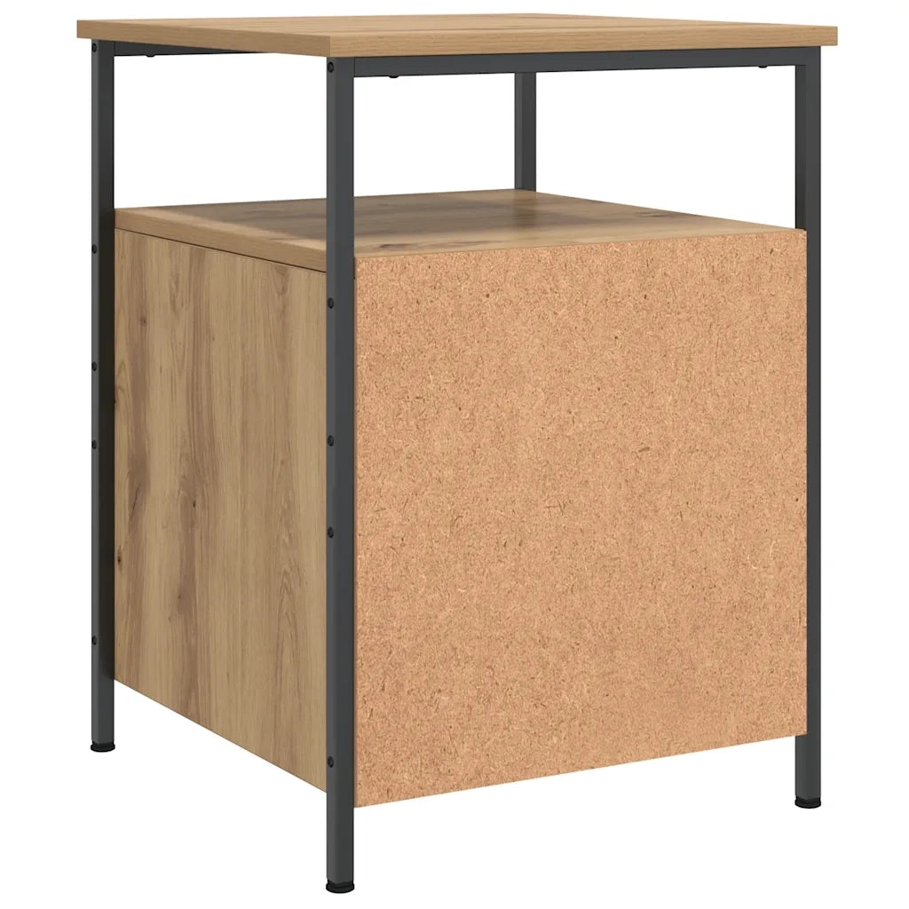 Comodini 2pz Rovere Artigianale 44x45x60cm in Legno Multistrato 857257