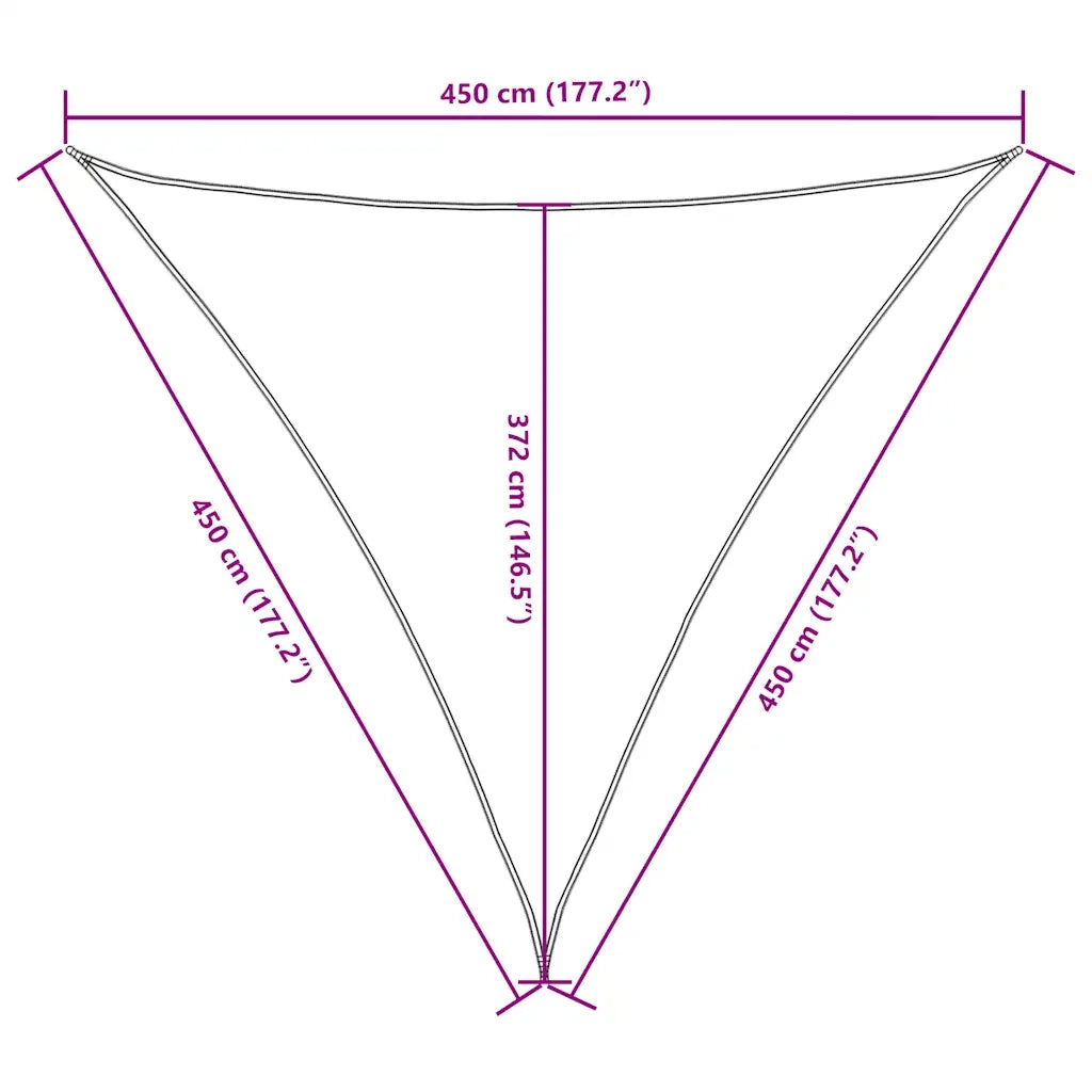 Parasole a vela | Telo Ombra | Vela da ombra Oxford Triangolare 4,5x4,5x4,5 m Arancione