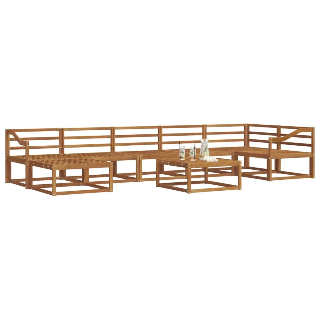 Set di divani da esterno 8 pcs Naturale