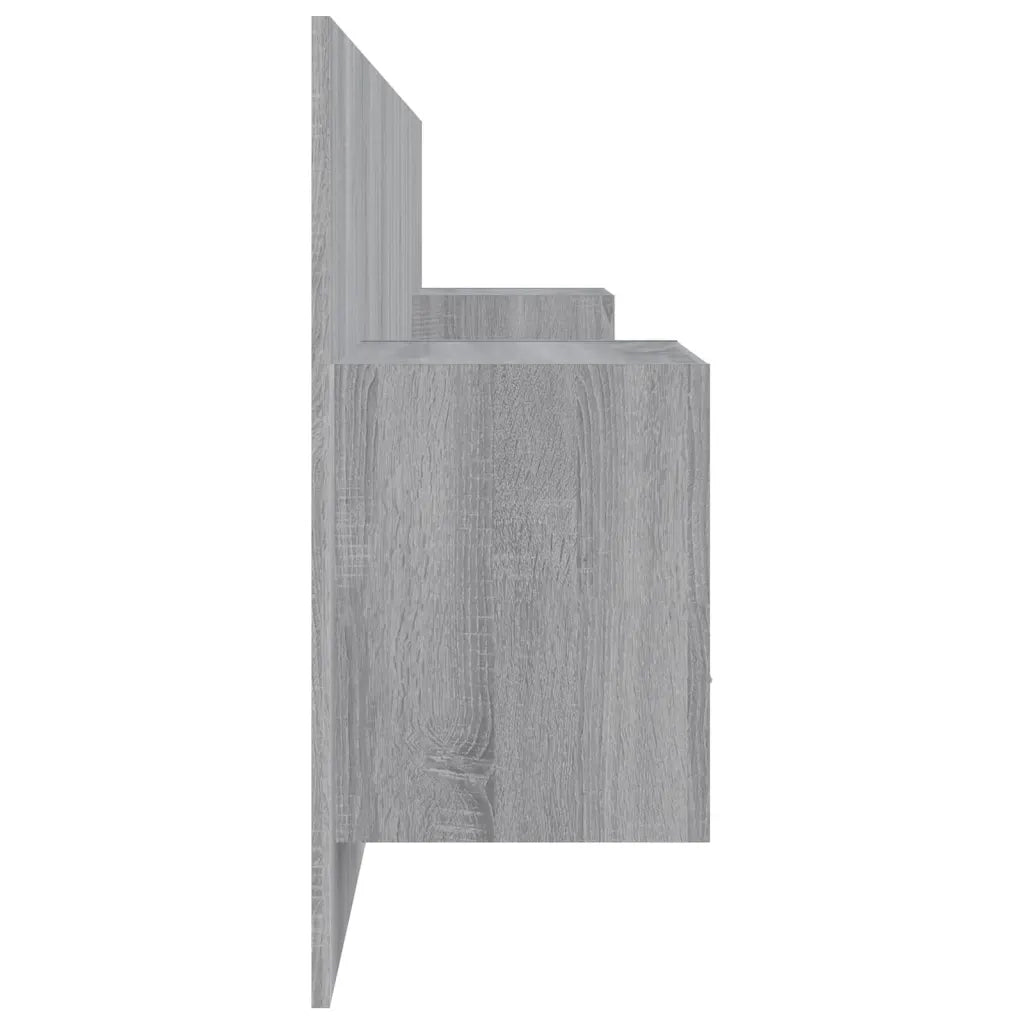 Testiera | Testata Letto con Comodini in Legno Multistrato Grigio Sonoma