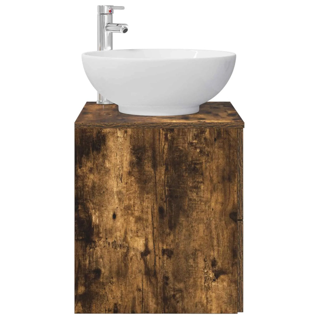 Mobile Lavabo da Parete Rovere Fumo 49,5 x 44,5 x 66,5 cm