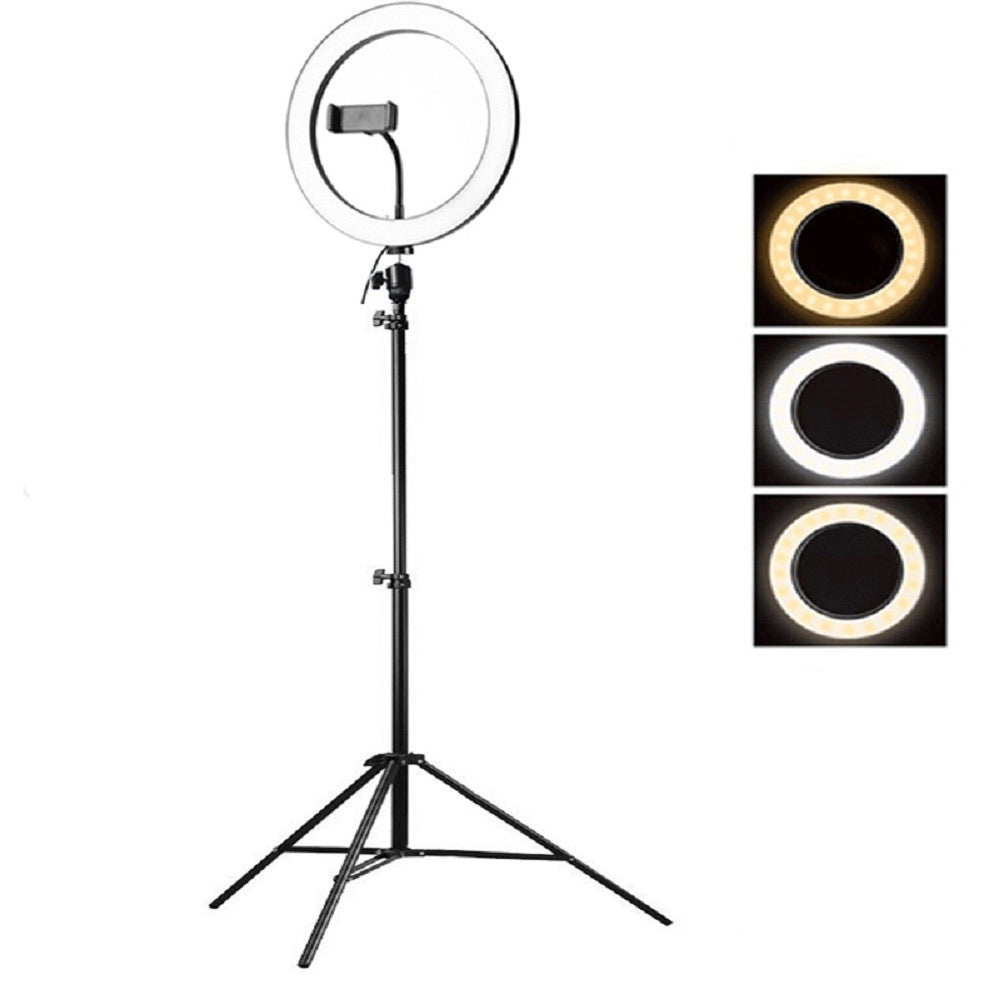 Trade Shop - Anello Luce Led Fotografia Makeup Video Diffusore Circolare 10" 26cm Dimmerabile -
