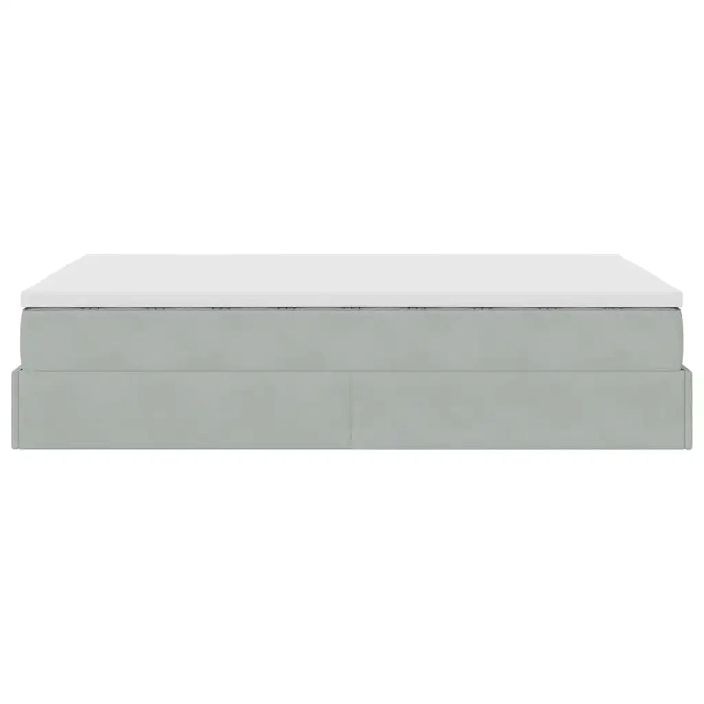 Struttura Letto Pouf con Materasso 120x200 cm Velluto