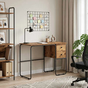 Scrivania con Spazio di Archiviazione Legno di quercia 8008006