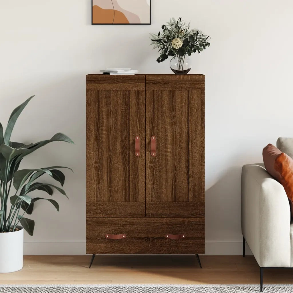 Credenza | Madia | Buffet da pranzo | Armadio da pranzo Rovere Marrone 69,5x31x115 cm in Legno Multistrato