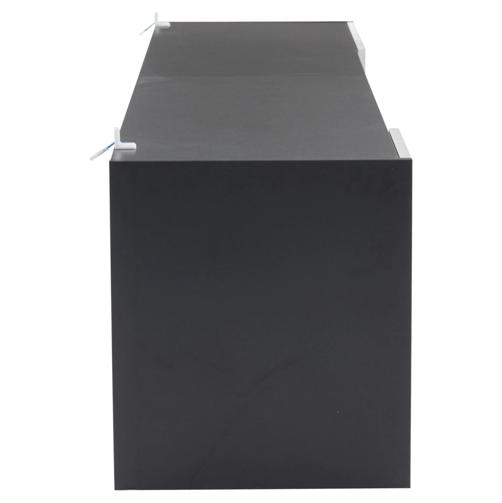 Mobile TV ULEVR 180x40x45 cm con LED controllabile via app, 2 cassetti e 2 vani chiusi, bianco e nero