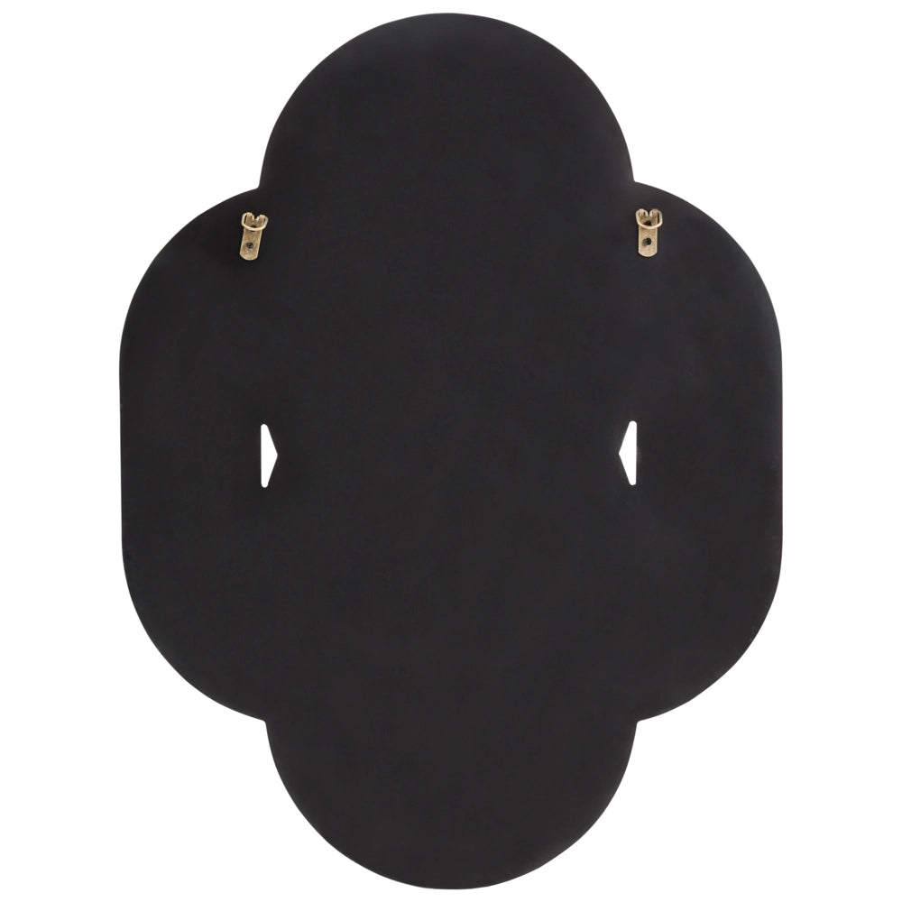 Specchio da parete di forma irregolare con ganci in vetro e MDF argento e blu stile moderno