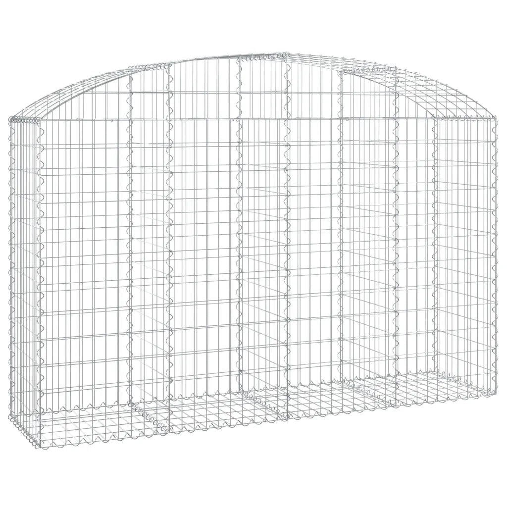 Cesto Gabbione ad Arco 200x50x120/140 cm Ferro Zincato