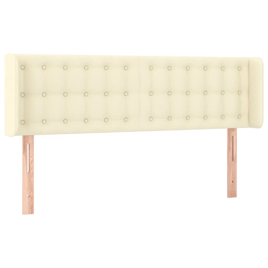 Testiera | Testata a LED Crema 147x16x78/88 cm in Similpelle