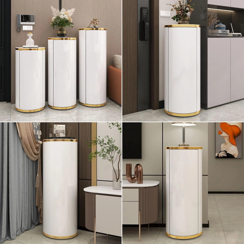 scarpiera Scarpiera Girevole a 360° con Porta - Scarpiera alla Moda Scarpiera Rotonda per Armadio di Casa Corridoio Ingresso Camera da Letto - Torre di Stoccaggio per Scarpe Armadio Indipendente
