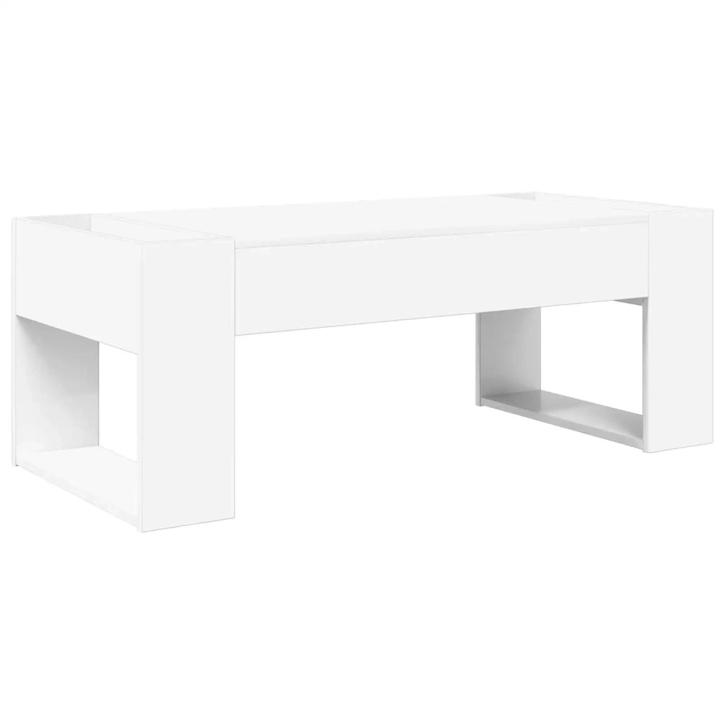 Tavolino da salotto | Tavolino da caff¨¨ | Tavolino da Soggiorno Bianco 110 x 50 x 41 cm Legno multistrato
