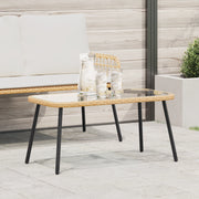 Tavolino da caffÃ¨ Naturale 90x45x43 cm Polyrattan