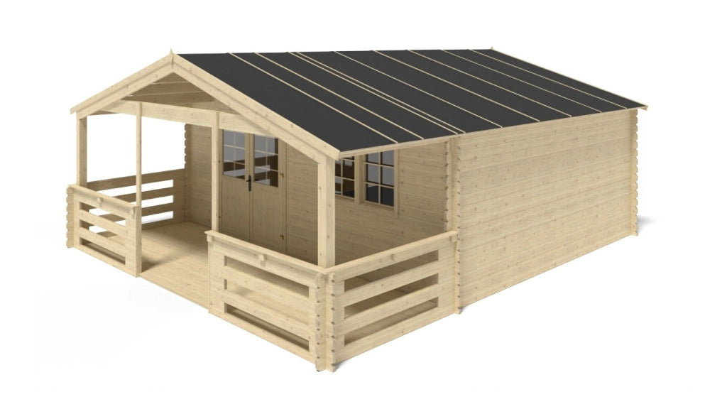 Veranda - 12 m2 - 6m x 2m - colore: naturale - DOM555 - ALTANKA