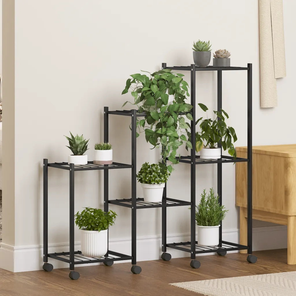 Portafiori con Ruote 83x25x83,5 cm Ferro Nero cod mxl 65830