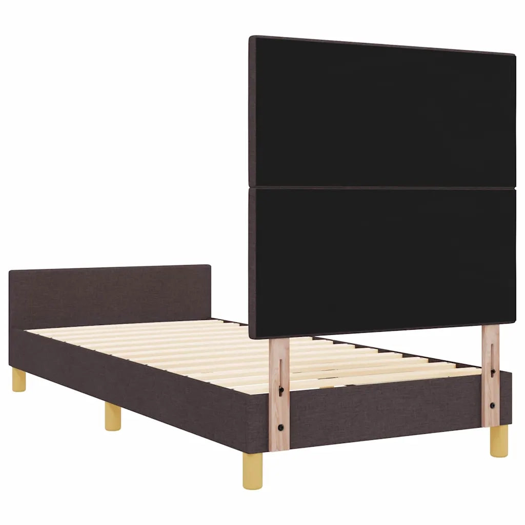 Struttura del letto Marrone scuro 100 x 200 cm Tessuto 3344707