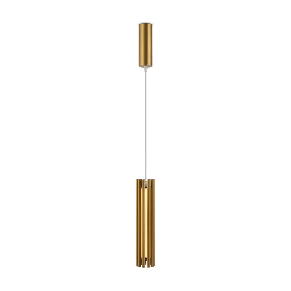 Sospensione Contemporanea Sonata Led Alluminio Ottone Diffusore In Vetro Oro