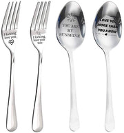 Forka - Gravata in Acciaio Inossidabile - 4 x Fork - Forchetta - Duraturo - Comoda all'Uso - Cucina