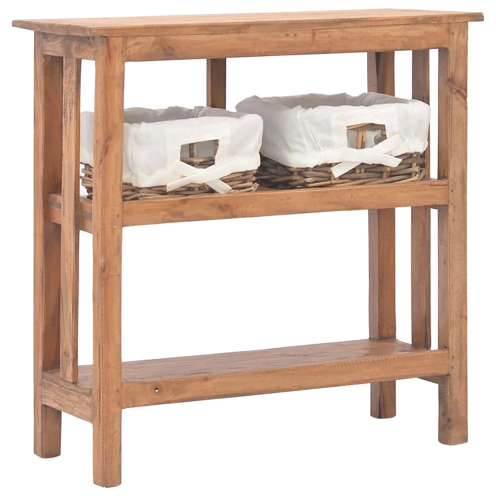 Tavolo Consolle in Legno Massello di Mogano 69x28x70 cm 244489