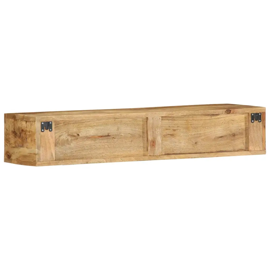 Mobile TV a Parete 100x30x19 cm Legno Grezzo Massello di Mango 4017479