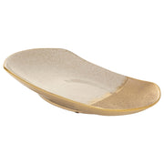 Centrotavola in ceramica dorata 38x26,5x5,5h