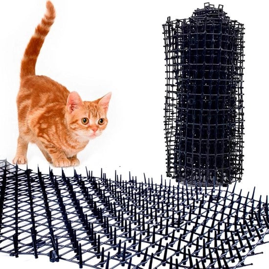 Materassini anti gatto - 30 x 200 cm - plastica - punti anti gatto - strisce spinose resistenti ai gatti - recinzione giardino balcone anti gatto