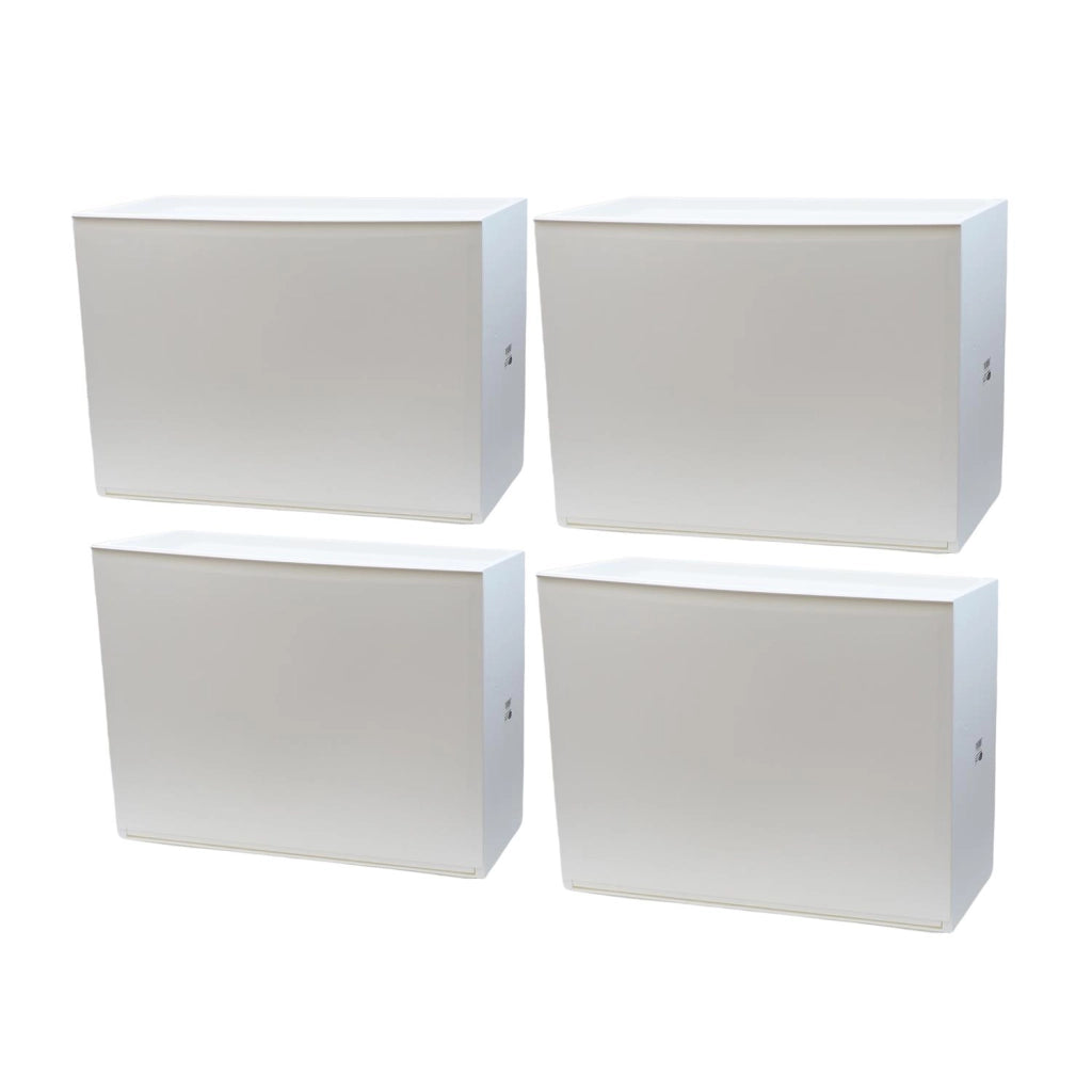 SET 4 SCARPIERE IN PROPILENE 51 X 17 X H39 CM COMPONIBILI IMPILABILI BIANCHE
