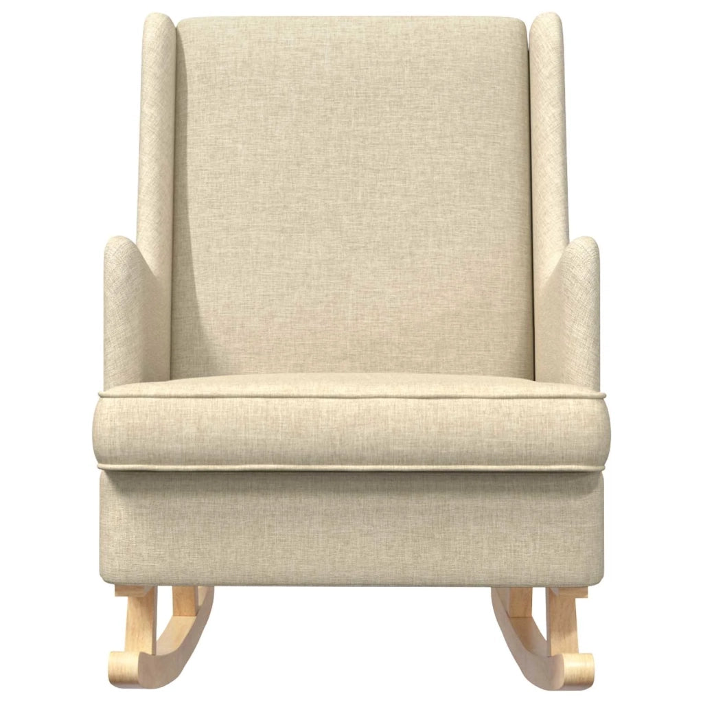 Sedia a dondolo Crema 62 x 80 x 85 cm Tessuto