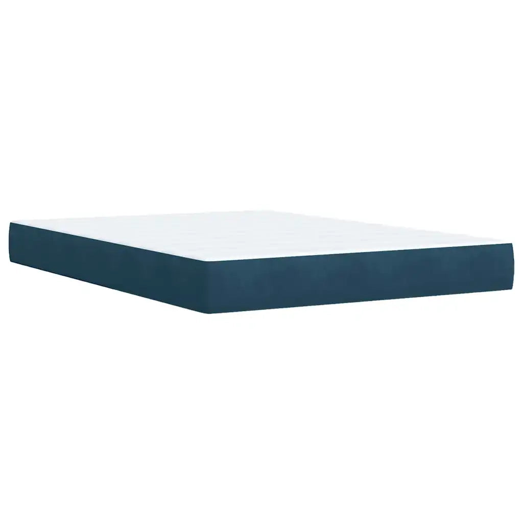 Giroletto a Molle con Materasso Blu 140x190 cm in Velluto 3288604