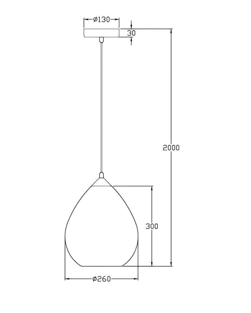 Lampada a Sospensione Gisella in Vetro Soffiato Ambra con Struttura in Metallo - Elegante Illuminazione d'Interni Ø260mm Attacco E27
