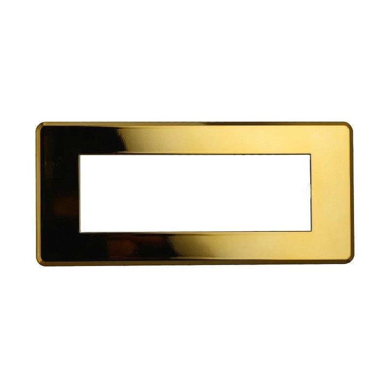 Placca Slim Sottile 6P Serie Moon Colore Oro Lucido Compatibile Con Bticino Axolute Air