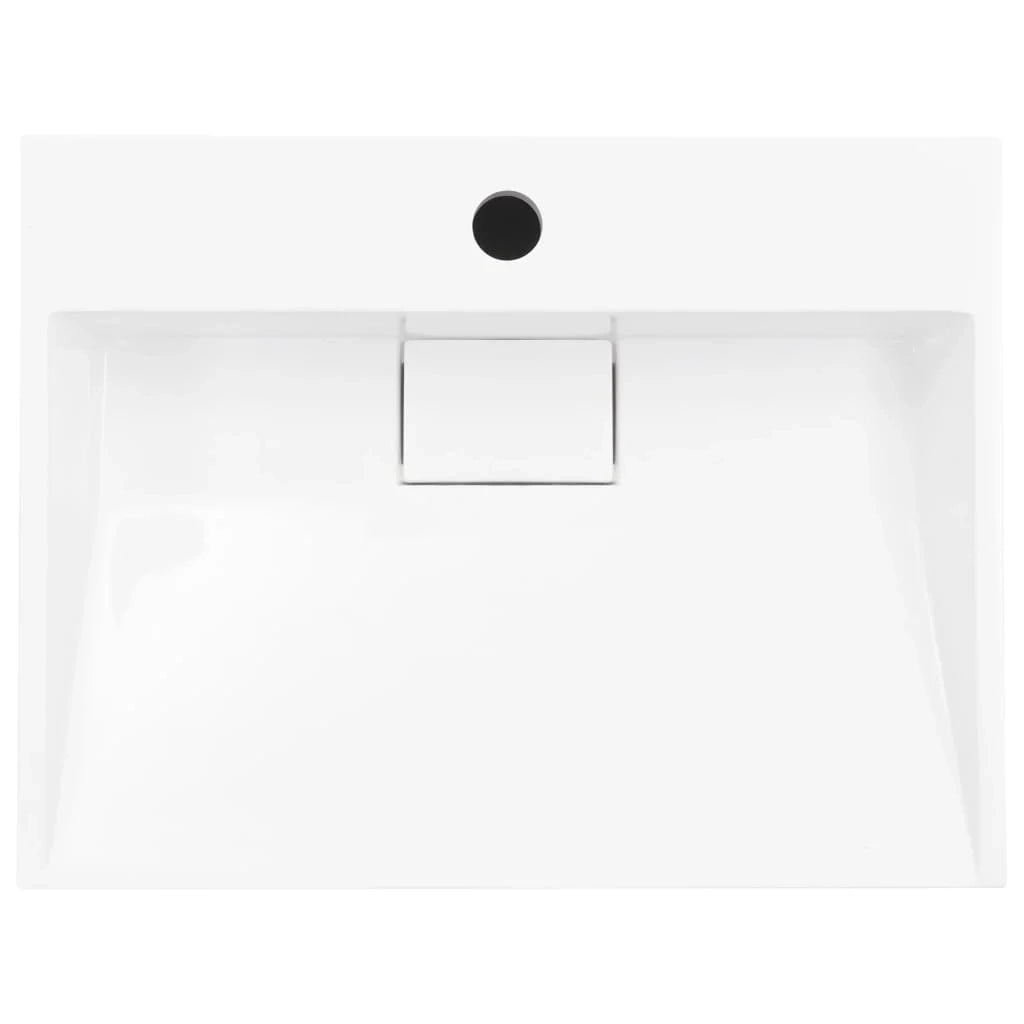 Lavabo lavabo lavabo da appoggio lavabo sospeso arredo bagno cabina doccia cabina WC casa 50 x 38 cm ghisa minerale bianco 02_0002632