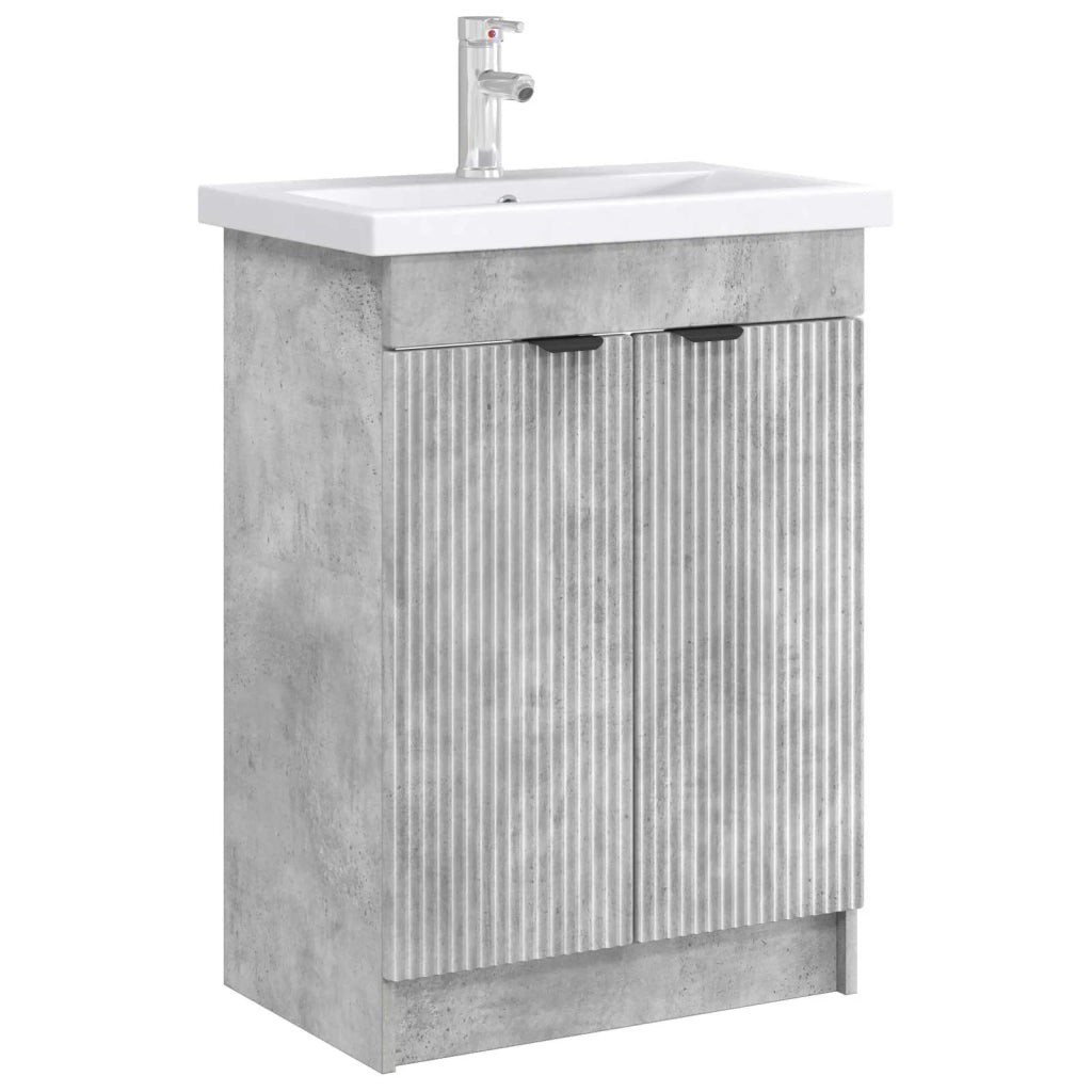 Mobiletto da bagno sotto il lavello Grigio Cemento 890107