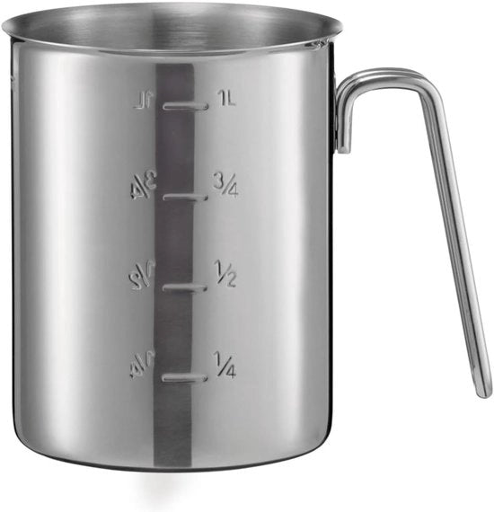 Misura liquido - acciaio inossidabile - 1 litro - colore argento