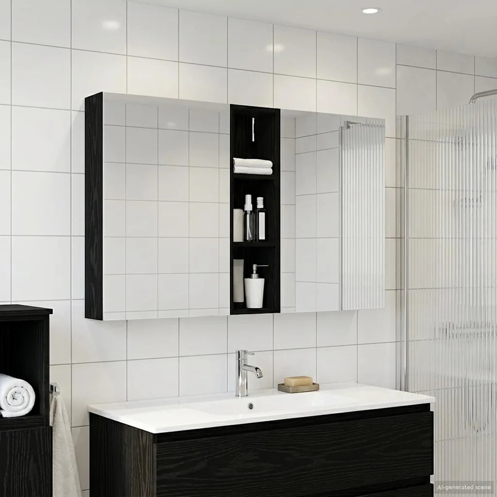 Set di Armadi da Bagno con lo scaffale 3 pcs 120 x 14,5 x 70 cm 3403745