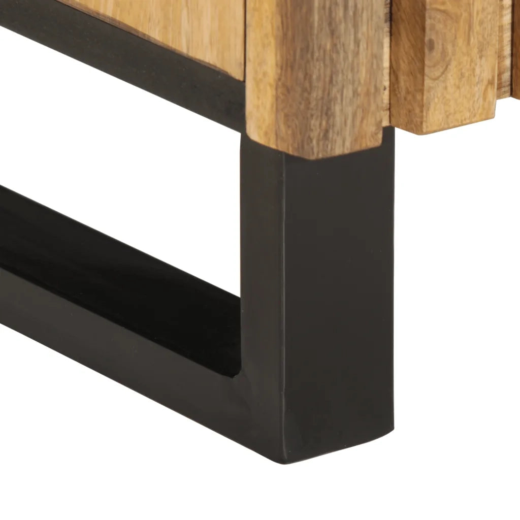 Mobile Lavabo da Bagno 62x34x58cm Legno Massello Mango Grezzo