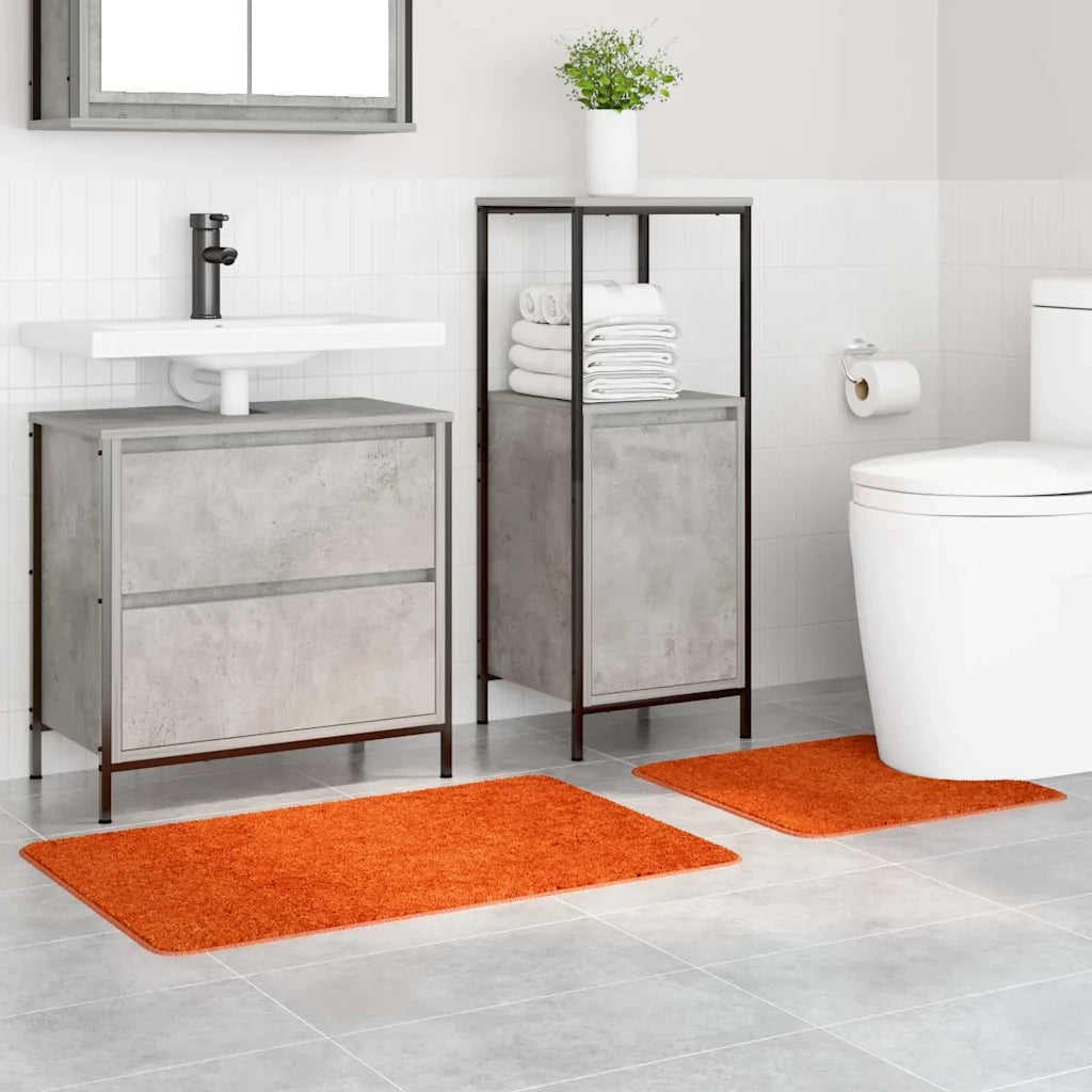 Set di tappetini antiscivolo per il bagno 2 pcs Arancione PP 4019861