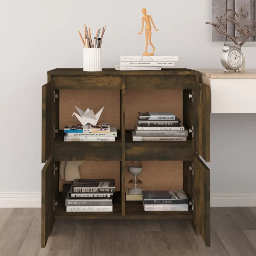 Credenza-Buffet-Armadio da cucina Rovere Fumo 70x41x75 cm in Truciolato 200896