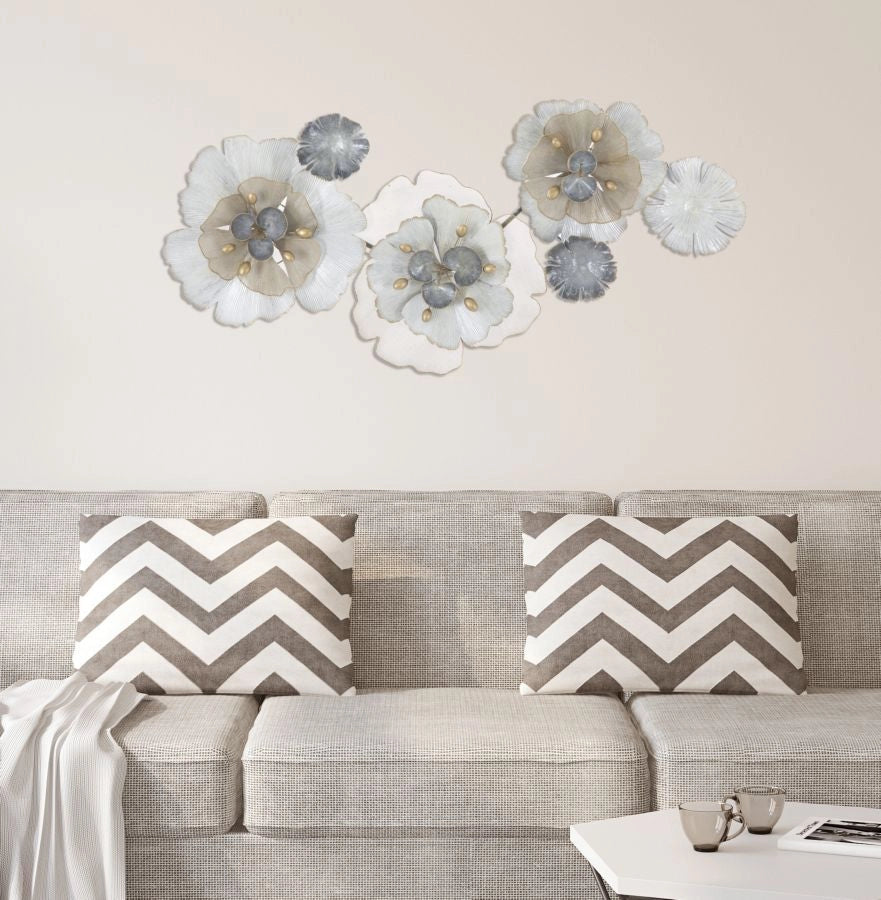 Pannello Flowery 116,5x8x58 cm in Ferro