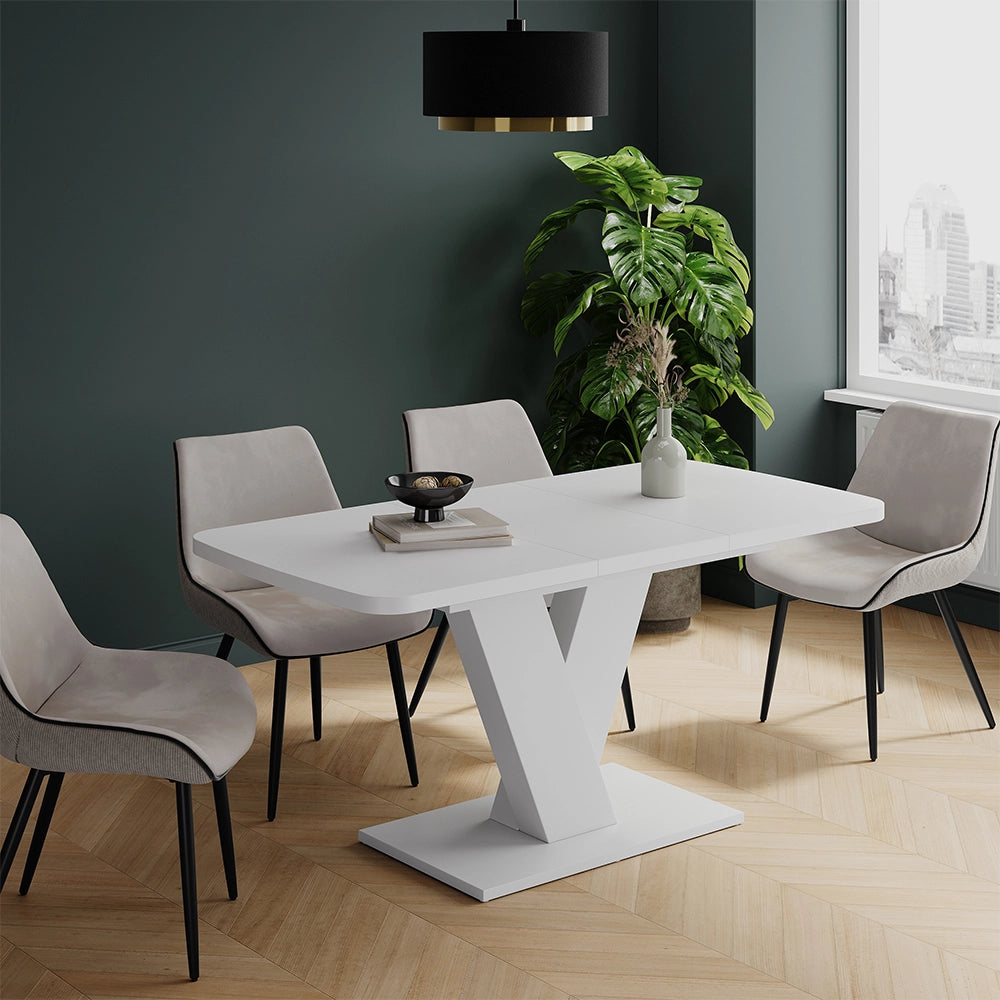 Vicco tavolo da pranzo allungabile Bianco/bianco 120 x 80 cm 2 parti