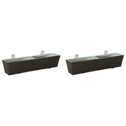 Ringhiera 2 pz 80 x 17 x 17 cm Metallo CFW4042379
