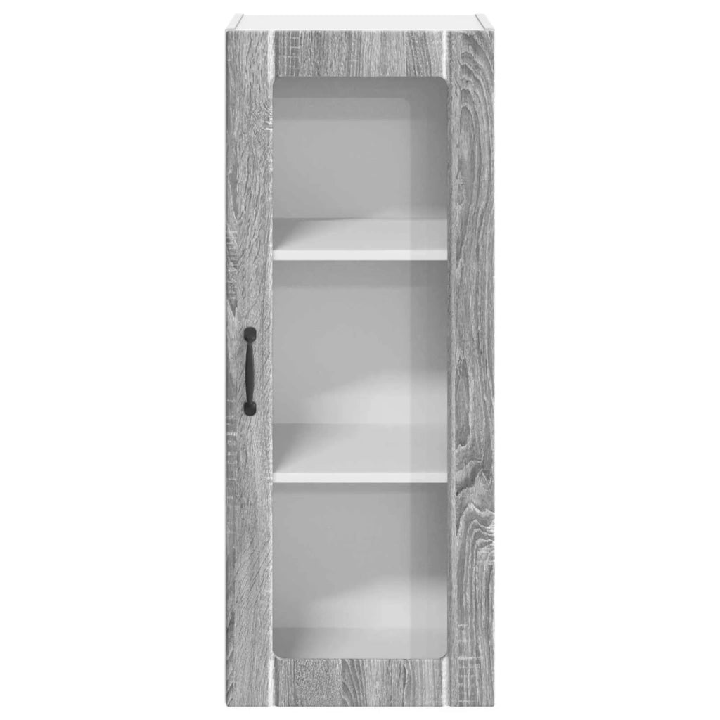Mobile in vetro da parete LUCCA Grigio Sonoma 40 x 31 x 100 cm