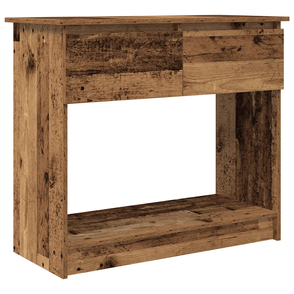 Tavolo Consolle con Cassetti Legno Antico 85,5x38,5x74,5 cm 861398