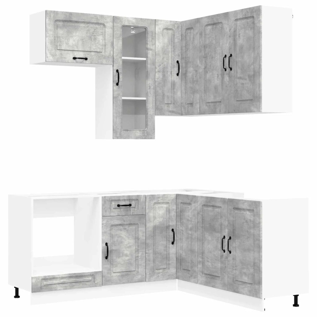 Unità Cucina KALMAR 8 pcs Grigio Cemento Legno ingegnerizzato 3438384